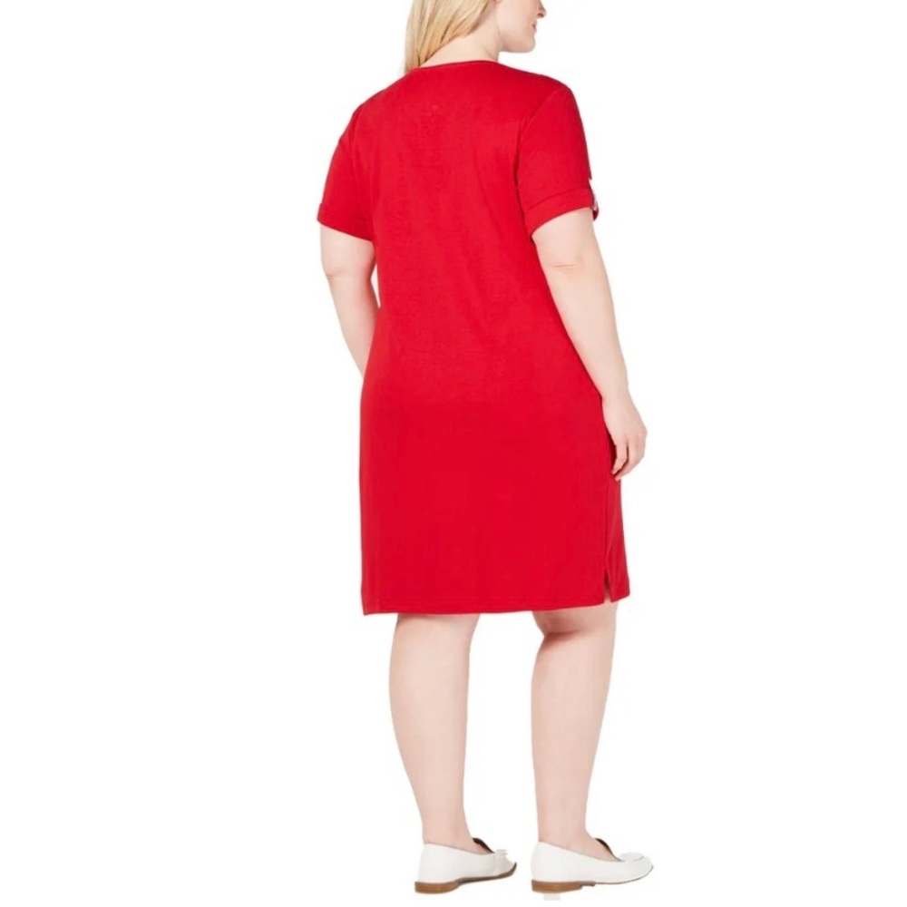 Karen Scott Sport Dress Red Amore